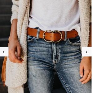 Vici faux leather brown belt - Large